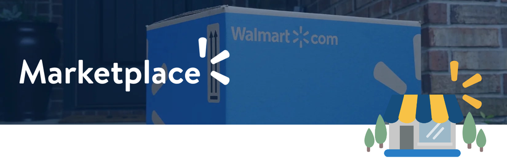 walmart marketplace logo referring to a guide for walmart marketplace seller and third party sellers