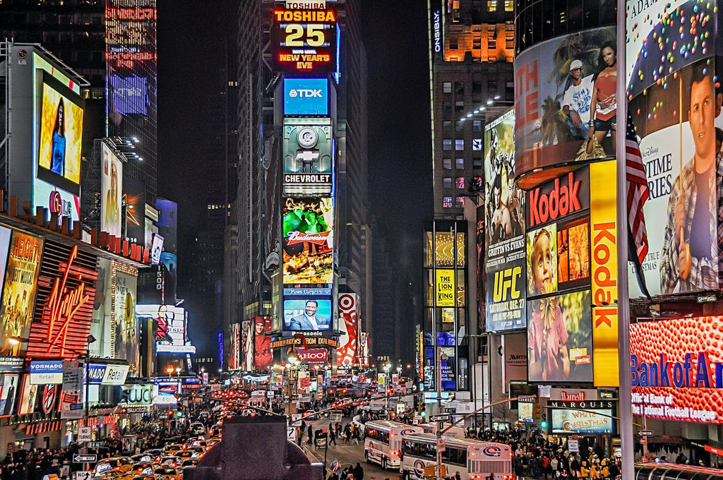 Times Square Demonstrating Mere Exposure Effect for Amazon Listing Optimization